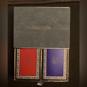 Vintage monogrammed (GRS) Tiffany & Co playing cards